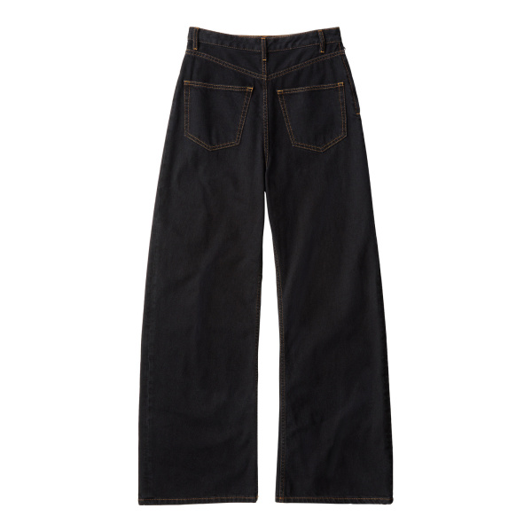 MM6 Maison Margiela Wide-Leg Denim Jeans in Black | Denim | Luxury Shoes 