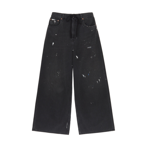 MM6 Maison Margiela Wide-Leg Jeans in Black | Denim | Luxury Shoes 