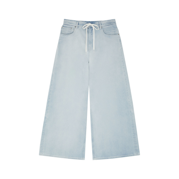 MM6 Maison Margiela Wide-Leg Jeans in Light Blue | Denim | Luxury Shoes 