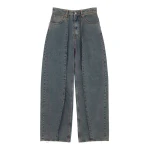 MM6 Maison Margiela Wide-Leg Jeans in Light Grey | Denim | Luxury Shoes 