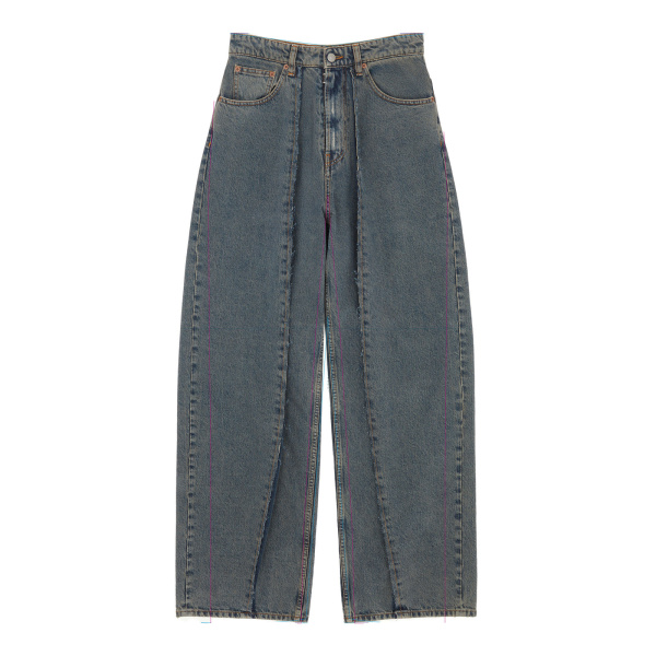 MM6 Maison Margiela Wide-Leg Jeans in Light Grey | Denim | Luxury Shoes 