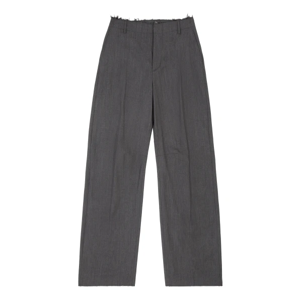 MM6 Maison Margiela Wide-Leg Tailored Trousers in Grey | Wide leg pants | Luxury Shoes 