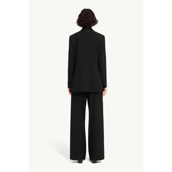 MM6 Maison Margiela Wool Blend Suit Jacket in Black, view 4 | Blazers | Luxury Shoes 