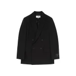 MM6 Maison Margiela Wool Blend Suit Jacket in Black | Blazers | Luxury Shoes 