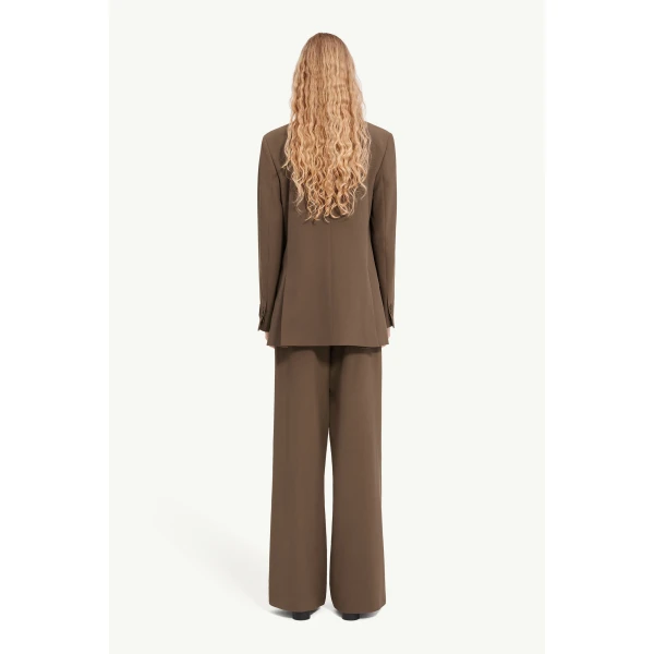 MM6 Maison Margiela Wool Blend Suit Jacket in Grey, view 4 | Blazers | Luxury Shoes 