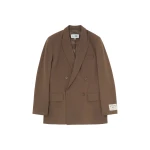 MM6 Maison Margiela Wool Blend Suit Jacket in Grey | Blazers | Luxury Shoes 