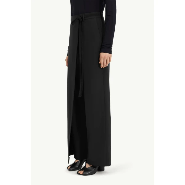 MM6 Maison Margiela Wool-Blend Trousers in Black, view 5 | Tailored pants | Luxury Shoes 