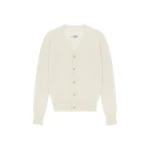 MM6 Maison Margiela Wool Cardigan in White | Cardigan | Luxury Shoes 