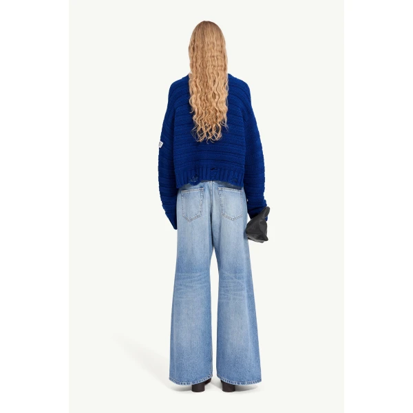 MM6 Maison Margiela Wool Jumper in Blue, view 4 | Sweaters | Luxury Shoes 