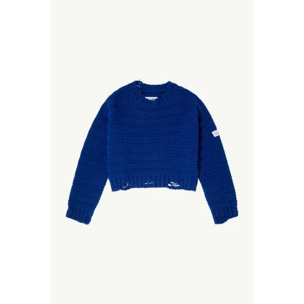 MM6 Maison Margiela Wool Jumper in Blue, view 6 | Sweaters | Luxury Shoes 