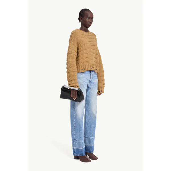 MM6 Maison Margiela Wool Jumper in Pink Beige, view 3 | Sweaters | Luxury Shoes 