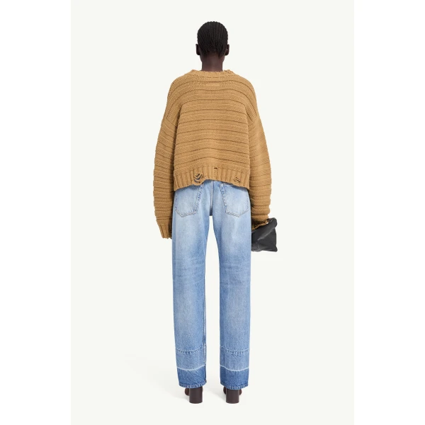 MM6 Maison Margiela Wool Jumper in Pink Beige, view 4 | Sweaters | Luxury Shoes 