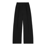 MM6 Maison Margiela Wool Wide-Leg Trousers in Black | Wide leg pants | Luxury Shoes 