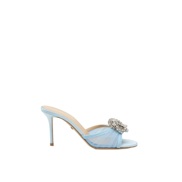 Galaxy Tulle Mules in Blue