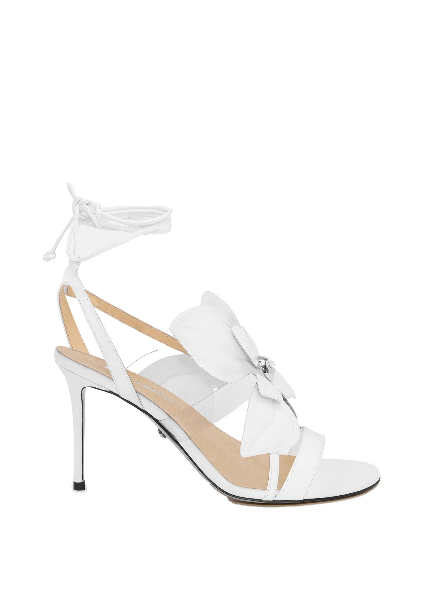 Mach & Mach Orchid Round Toe Sandals in White White Mach & Mach Orchid Round Toe Sandals in White | Shoes