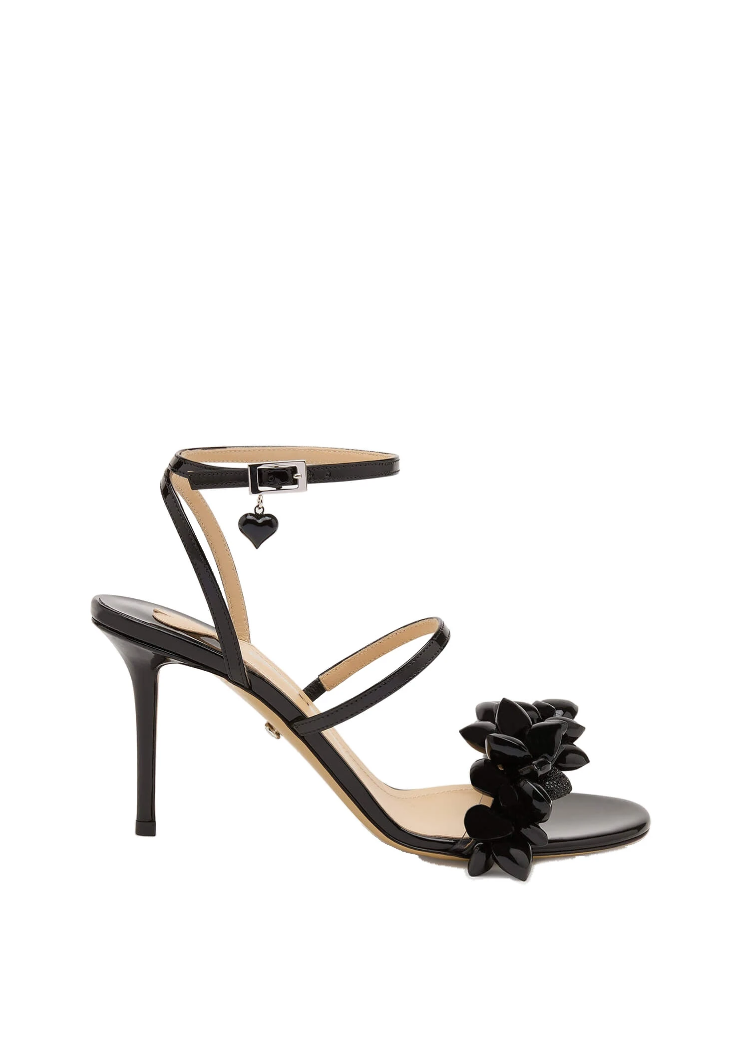 Mach & Mach Puffy Heart Patent Sandals in Black Black Mach & Mach Puffy Heart Patent Sandals in Black | Shoes