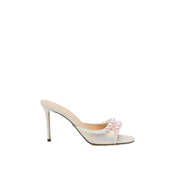 Sirene Leather Mules in White