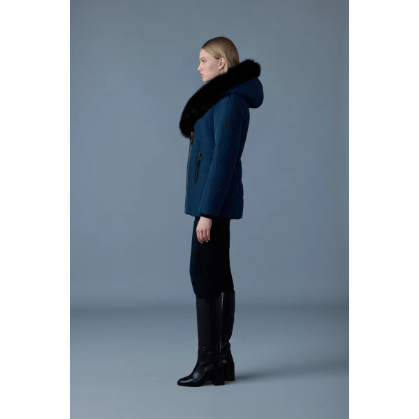 Mackage Adali-BX Down Coat in Navy-Gold