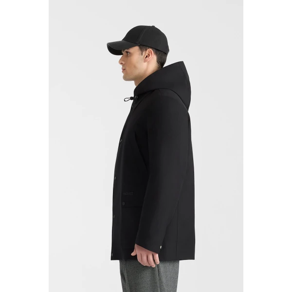 Mackage Alec 3-In-1 Short Balmacaan Coat in Black
