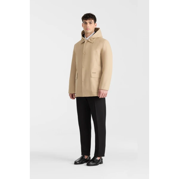 Mackage Alec 3-In-1 Short Balmacaan Coat in Light Camel