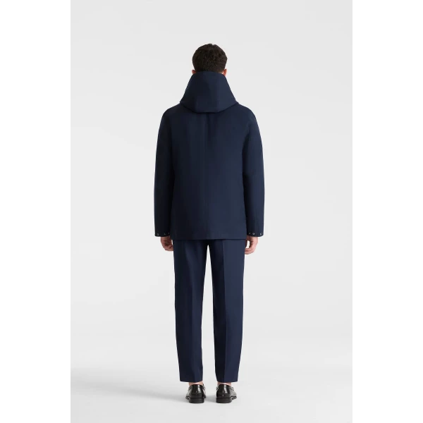 Mackage Alec 3-In-1 Short Balmacaan Coat in Marine Blue