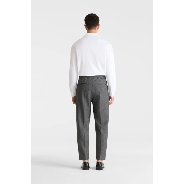 Mackage Alfonzo Organic Cotton Jersey Long Sleeve Polo Shirt in White