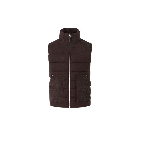 Mackage Alvin-AL Sweater Knit Down Vest in Coffee