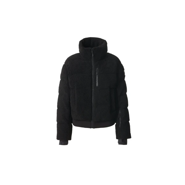 Mackage Anaya Sherpa Fleece Down Jacket in Black