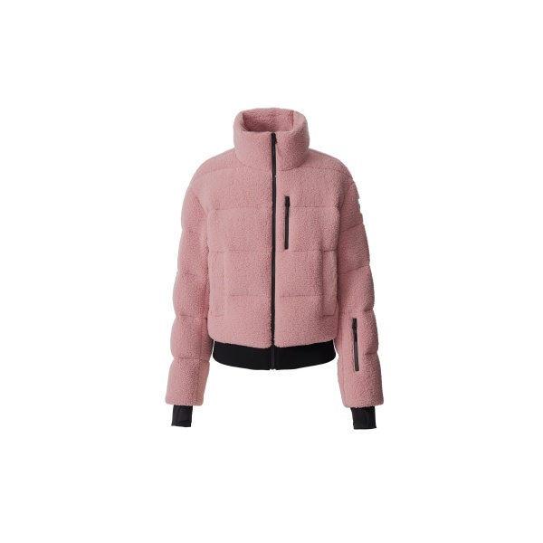Mackage Anaya Sherpa Fleece Down Jacket in Blush