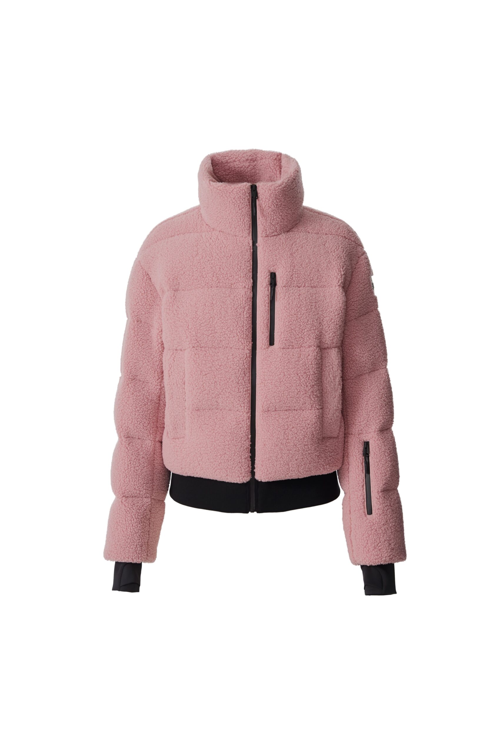 Mackage Anaya Sherpa Fleece Down Jacket in Blush Mackage Anaya Sherpa Fleece Down Jacket in Blush
