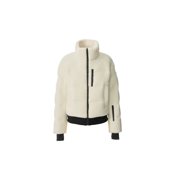 Mackage Anaya Sherpa Fleece Down Jacket in Cream