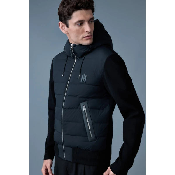 Mackage Andrew-Z Mixed-Media Light Down Jacket in Black