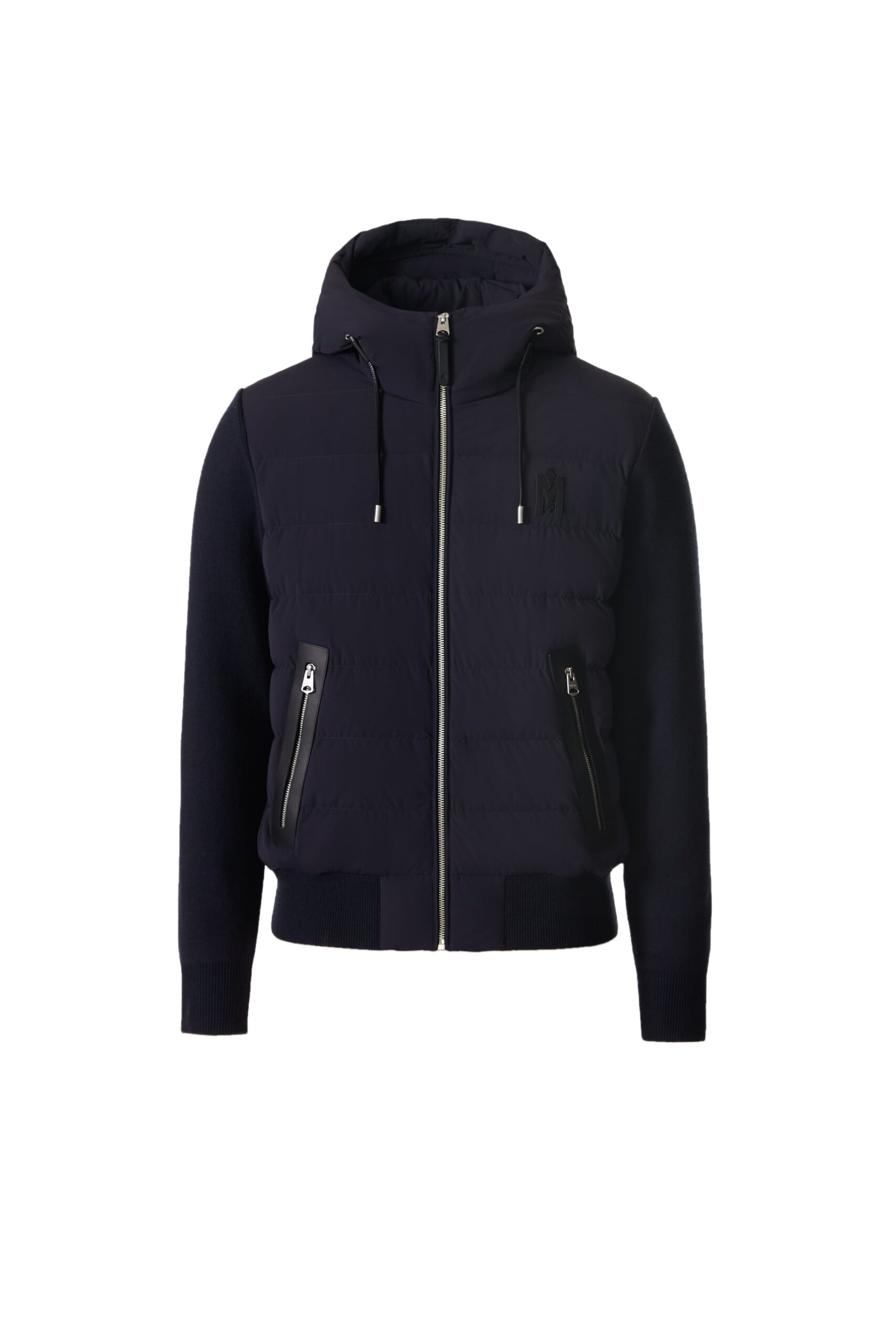 Mackage Andrew-Z Mixed-Media Light Down Jacket in Navy Mackage Andrew-Z Mixed-Media Light Down Jacket in Navy