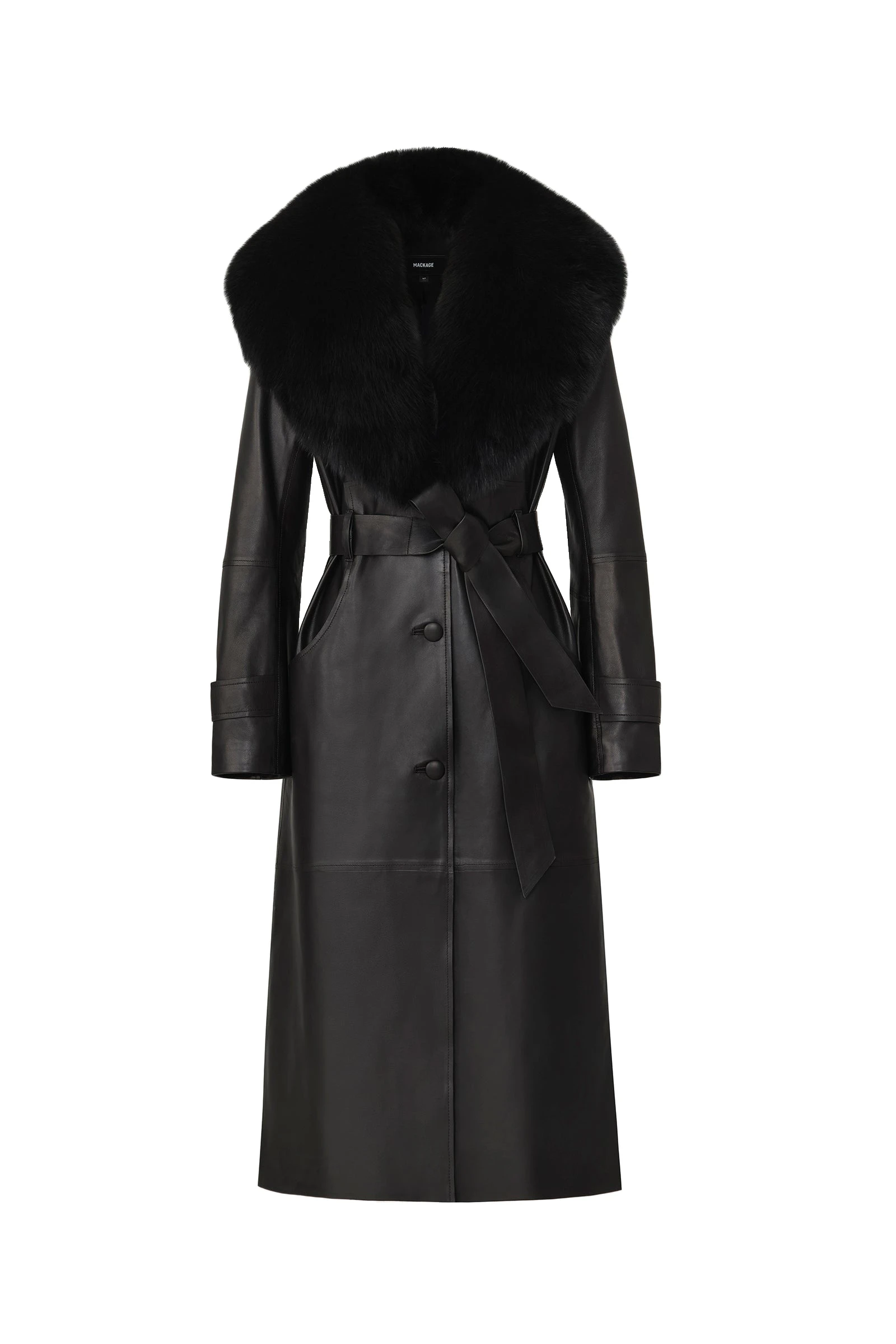 Mackage Angelly-BX Leather Coat in Black mackage angelly-bx leather coat
