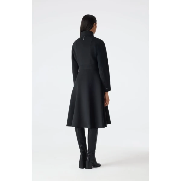 Mackage Annia Asymmetrical Wool Coat in Black