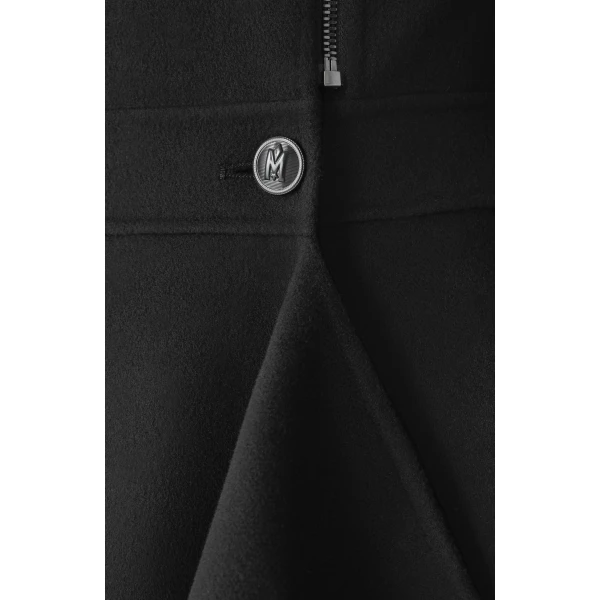 Mackage Annia Asymmetrical Wool Coat in Black