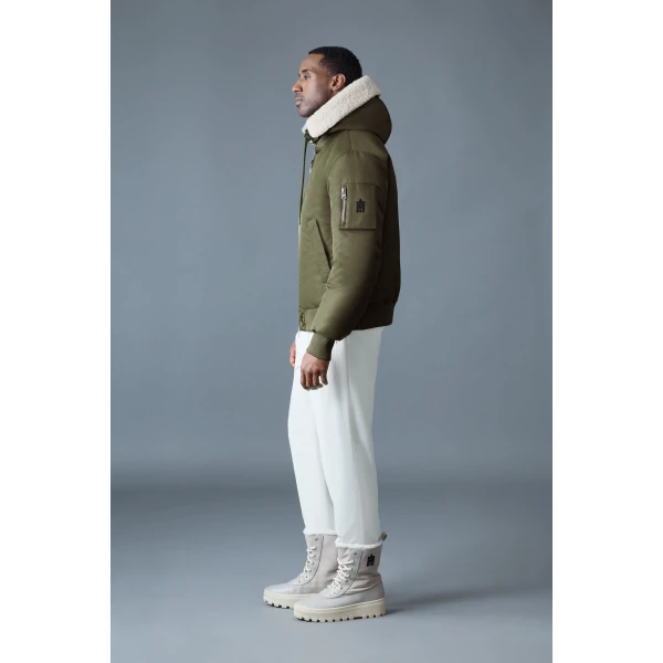 Mackage August-Z Bomber Jacket in Light Military