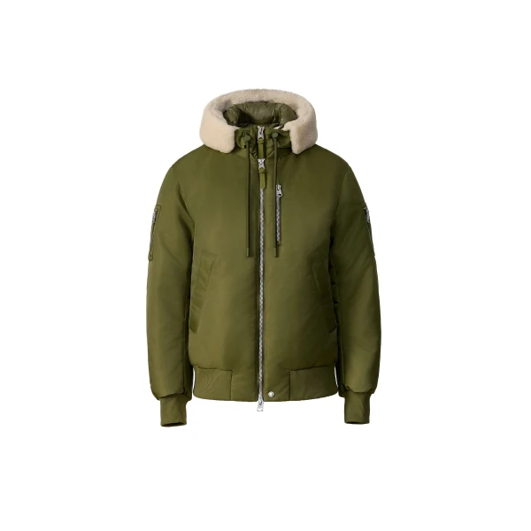 Mackage August-Z Bomber Jacket in Light Military