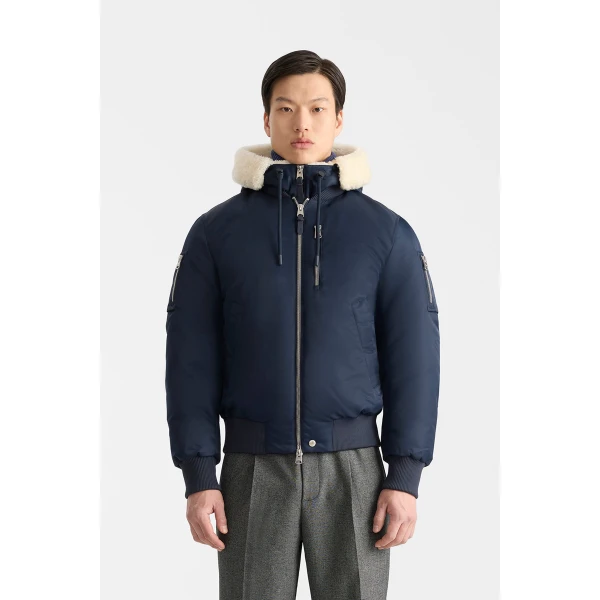 Mackage August-Z Bomber Jacket in Marine Blue