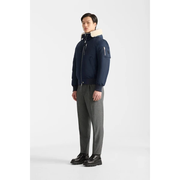 Mackage August-Z Bomber Jacket in Marine Blue