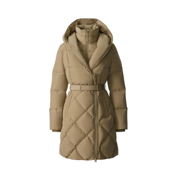 Mackage Ayumi 2-In-1 Long Down Coat in Light Camel