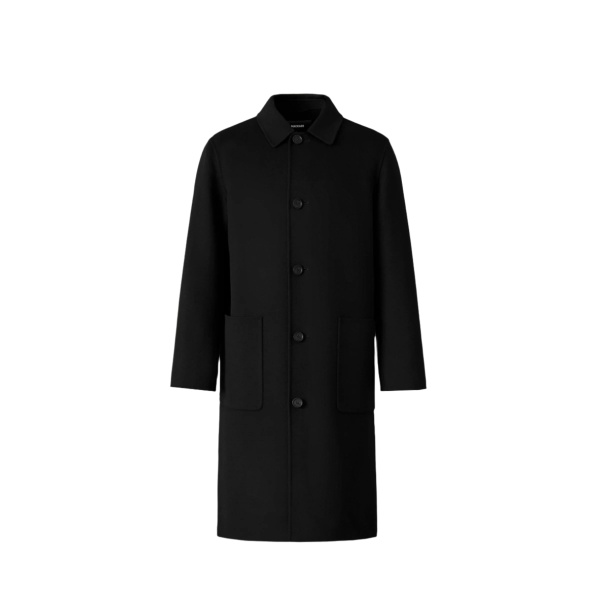Mackage Beckett Handmade Wool Overcoat in Black