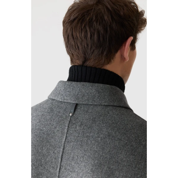 Mackage Beckett Handmade Wool Overcoat in Carbon Mix