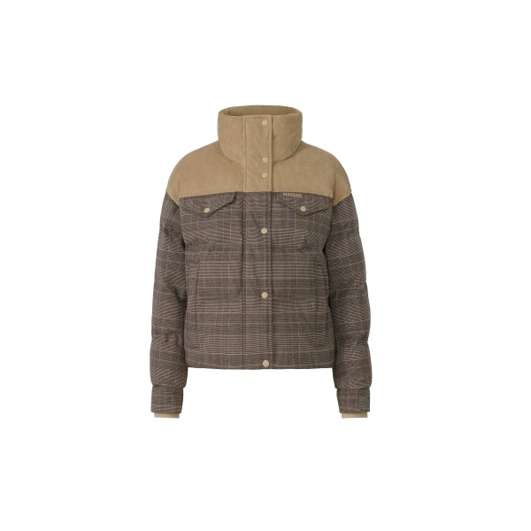 mackage brigit-gc glencheck down jacket
