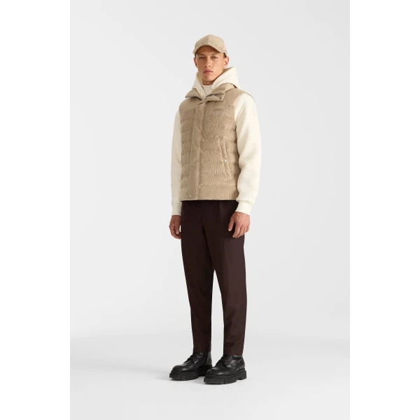 Mackage Brody-CDY Down Quilted Vest in Light Camel