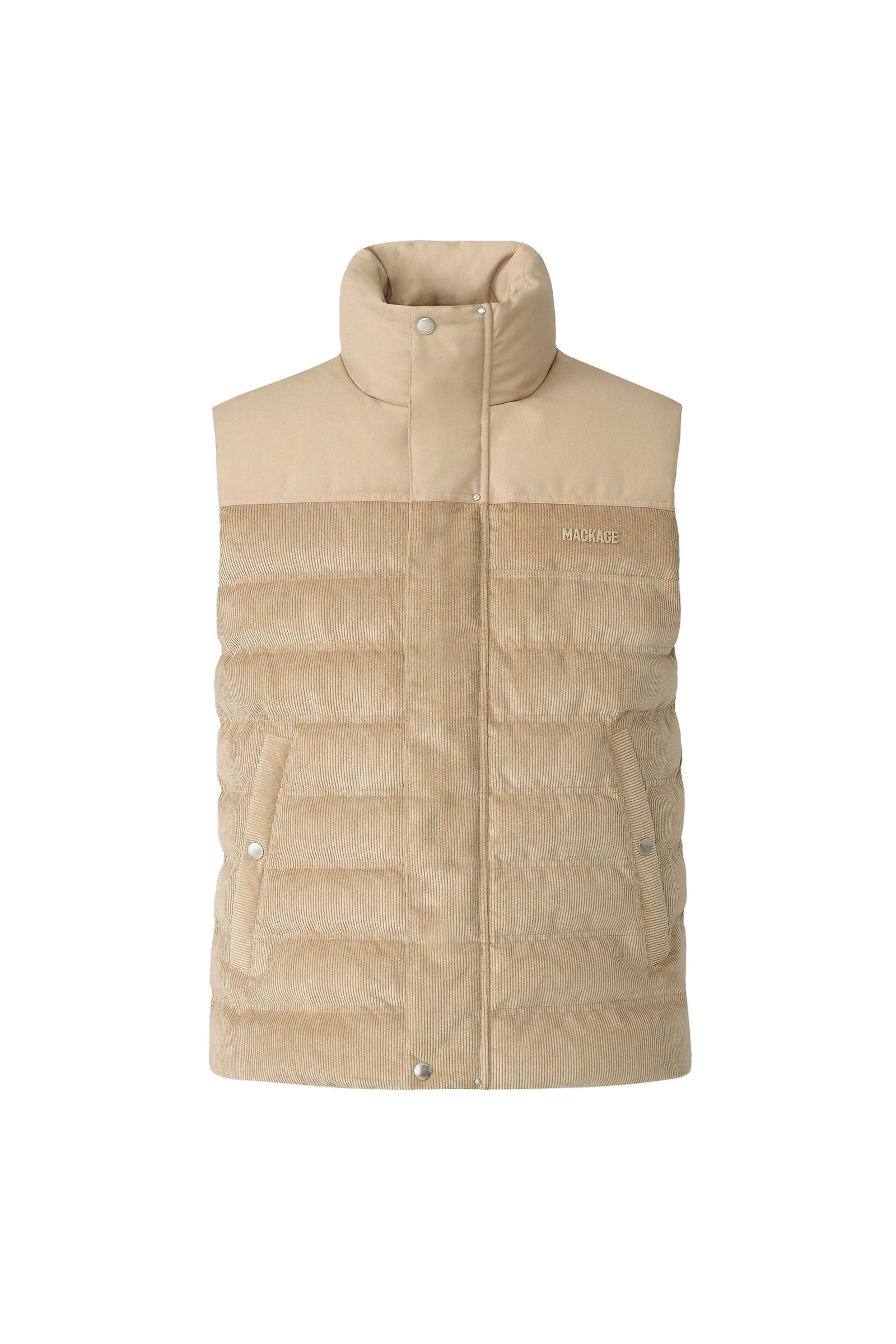 Mackage Brody-CDY Down Quilted Vest in Light Camel Mackage Brody-CDY Down Quilted Vest in Light Camel