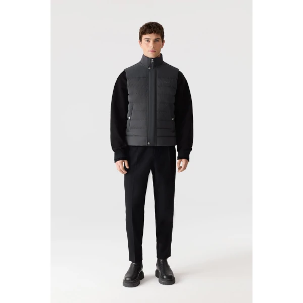 Mackage Brody Down-Filled Quilted Vest in Carbon