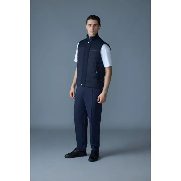 Mackage Brody Down-Filled Quilted Vest in Navy