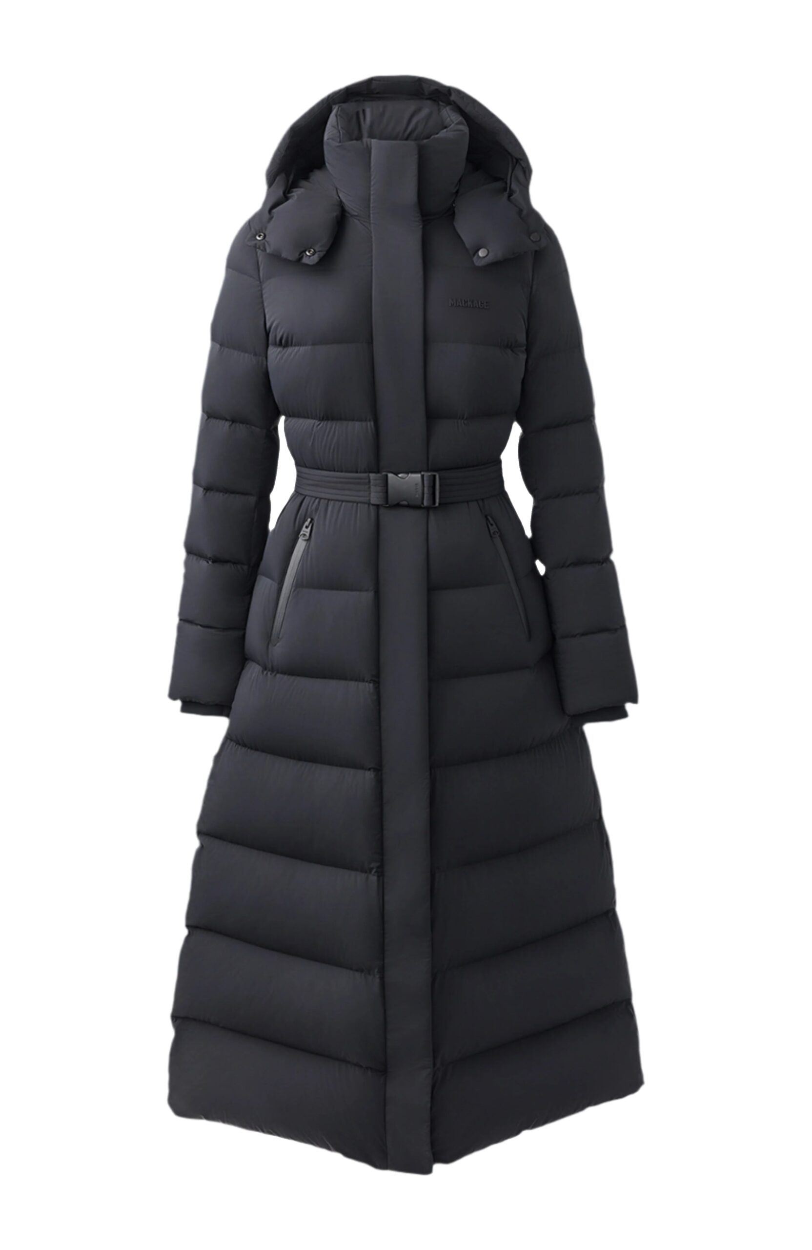 Mackage Calina-CITY Stretch Down Maxi Coat in Black mackage calina-city stretch down maxi coat