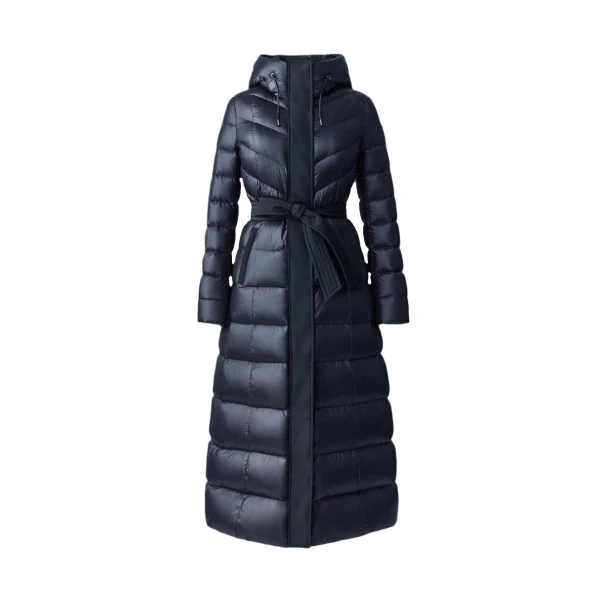 Mackage Calina Lustrous Down Maxi Coat in Black
